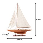 Y025F Enterprise Medium L60 (Fully Assembled) Y025 Enterprises Sm Sailboat Model America Cup L11.jpg